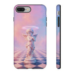 Praying Cherub Statue halo Vaporwave Aesthetic phone case