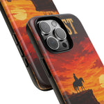 Western Sunset Cowboy Phone Case | Rugged Protective Cover