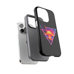 Synthwave Sunset Triangle Phone Case Retro Vaporwave Case