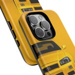 Yellow Skyline Phone Case, R34 GTR 90s JDM Legend Tough Cover for Men Gift
