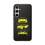 C7 Z06 Phone Case Featuring Yellow Chevy Supercar Artwork