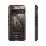 Rainy Temple Stairs Autumn Phone Case Ink Art Tough Case