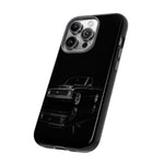 Black Classic C10 Truck Phone Case | Vintage Pickup Reflection, Minimal Auto Design