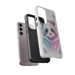 Pastel Panda Phone Case, Glitch Color Block Cover