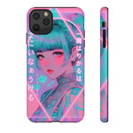Neon Cyber Geisha phone case | Tough Case