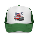 1979 Ford Bronco Trucker Cap Hat | Classic 4x4 USA Flag Off Road Mesh Snapback