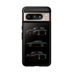 Black GNX Phone Case, Three-View Muscle Car Vector Tough Cover