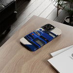 R34 Skyline GT-R Bayside Blue Tough Phone Case for 90s JDM Fans
