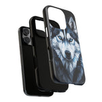 Siberian Husky Geometric Diamond Art Tough Phone Case