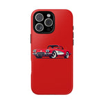 Red Classic Corvette C1 Illustration phone case | Retro Car Tough Case