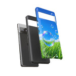 Bubbles Over Grass phone case | Tough Cover