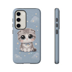 Scottish Fold Kawaii Owl Chibi Art Tough Phone Case