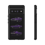 Cuda Phone Case Purple, Three-View Vector Tough Cover, Gift