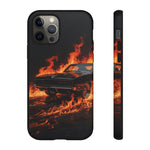 Black Charger Classic Muscle Flames Tough Phone Case Cover Gift