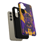 French Bulldog Pop-Art Portrait Tough Phone Case - Purple Gold