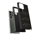 Black 300ZX Sports Car Tough Phone Case - Multi View