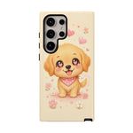 Golden Retriever Heart Eyes Kawaii Pet Dog Art Tough Phone Case