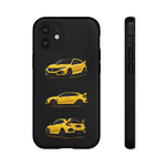 Yellow Type R Sports Car Phone Case Tough JDM Hot Hatch Multi View Print