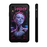 Glowing Headdress Regal Art Tough Phone Case - Gold Magenta Neon
