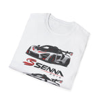2019 McLaren Senna Sports Car Tee — Triple View Racing Graphic T-Shirt