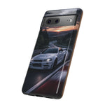 Skyline GT-R R34 White Nurburgring Speed Art Tough Phone Case