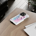Pastel Panda Phone Case, Glitch Color Block Cover
