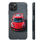 Red C8 Z06 Track Wing Tough Phone Case Cover Gift Art