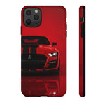 Red Mustang Art Phone Case, GT500 American Muscle Car Tough Cover