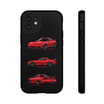 FD RX7 Phone Case Red, Three-View Vector Cover, JDM Gift
