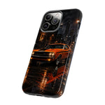Challenger RT Phone Case, Rainy City Night Muscle Car Tough Cover