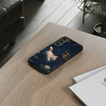 Turkish Van Swimming Cat Tough Case | Whimsical Night Pond, Lily Pads, Ducks