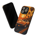 Orange Corvette C3 Stingray Sunset Palms Phone Case