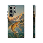 Leaping Golden Trout Lake Scene phone case | Tough Cover