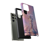 Praying Cherub Statue halo Vaporwave Aesthetic phone case