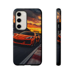 Orange C8 Z06 Flat Plane V8 Speed Art Tough Phone Case