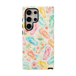 Watercolor Flip Flops pattern Tough Case | Beach Shells Phone Cover