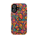 Peace Love Rainbow Spiral Art Tough Phone Case
