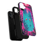 Neon Flamingo Pool Vaporwave Art Tough Phone Case