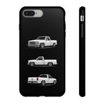 Chevy 1500 OBS Truck Phone Case White, Three-View Vector Cover
