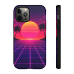 Classic Grid Sunset Vaporwave Art Tough Phone Case