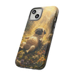 Pug in Sunbeams phone case | Dog Lover Tough Cover