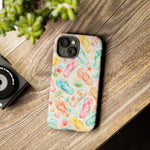 Watercolor Flip Flops pattern Tough Case | Beach Shells Phone Cover