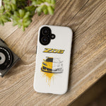 Z06 Corvette Phone Case, Yellow Sketch Reveal Chrome Cover