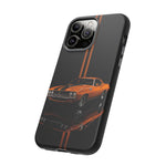 Orange Cuda Phone Case, Muscle Car Stripe Studio Cover, Gift