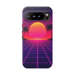 Classic Grid Sunset Vaporwave Art Tough Phone Case