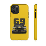 1969 Camaro Z28 Yellow Front View Muscle Car Tough Phone Case