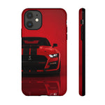 Red Mustang Art Phone Case, GT500 American Muscle Car Tough Cover