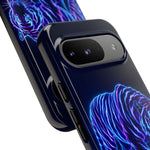 Neon Blue Tiger phone case | tough protective cover