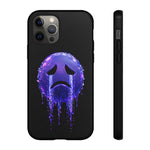 Glitch Sad Face Phone Case, Anime Melt Static Tough Cover