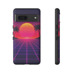 Classic Grid Sunset Vaporwave Art Tough Phone Case